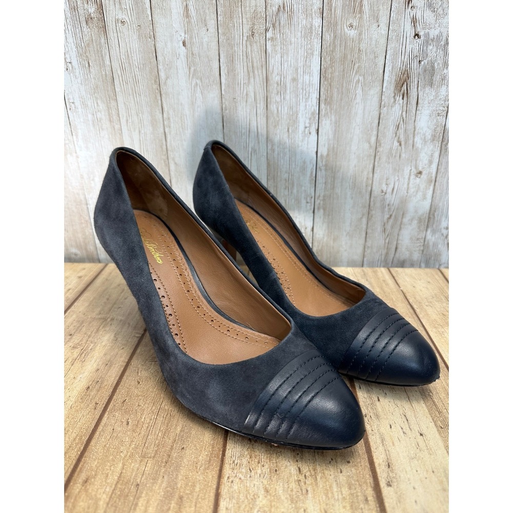Brooks Brothers Suede Upper Leather Pointed Toe Heels Pumps Dress Shoes Size 8.5